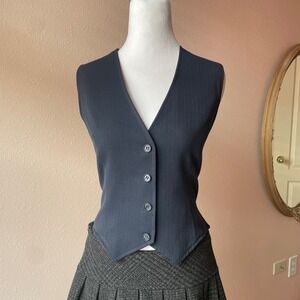 Vintage 80s / 90s Navy Blue Chic Vest